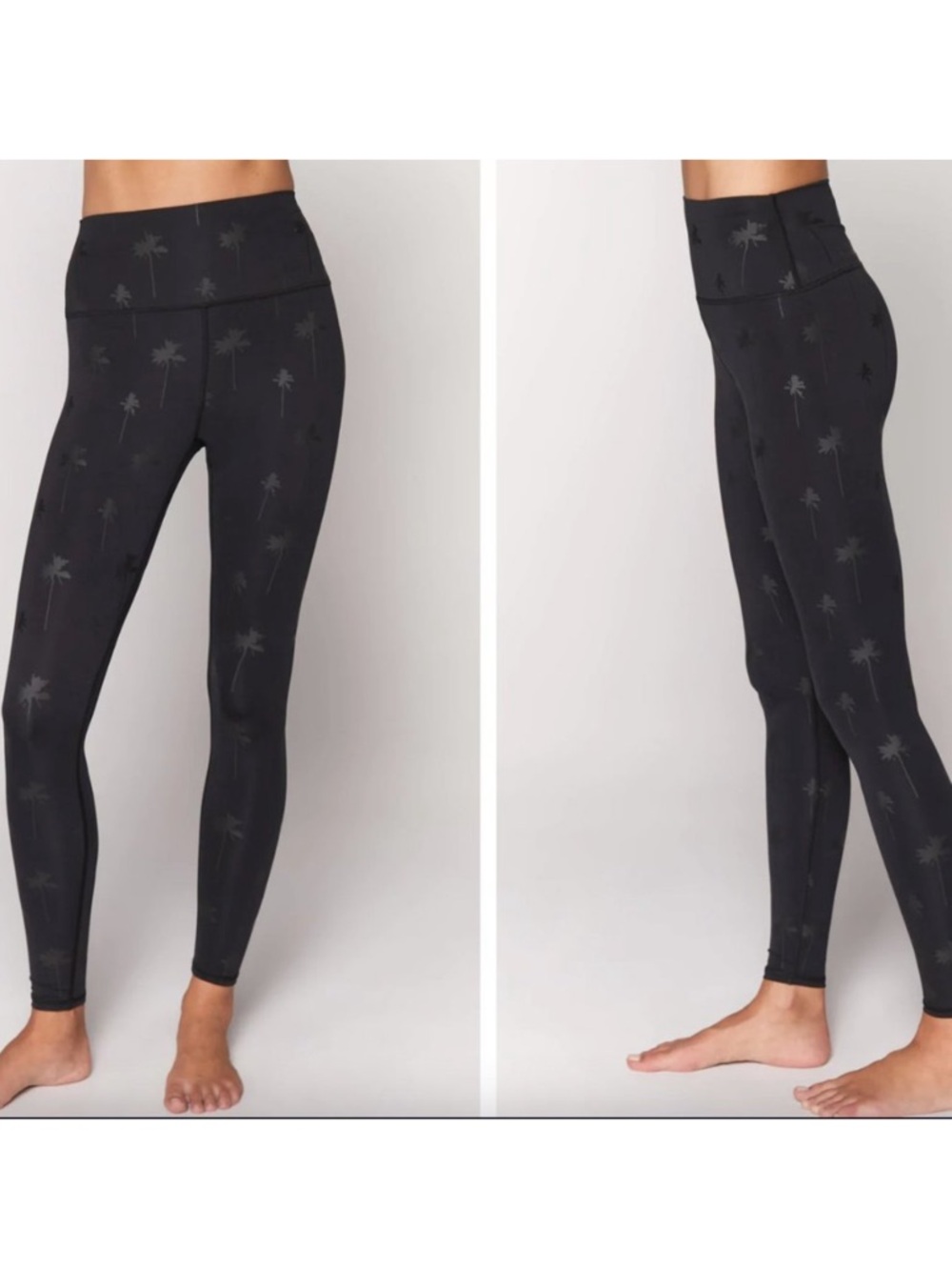 ❤️ Spiritual Gangster Intent Tonal Palm High Waist Leggings